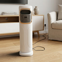 Multipurpose Column Air Cooler with Heater Floor-Standing Evaporative Air Cooler Portable Misting Fan with Heater Windowless for Homeowners