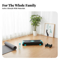 Anti-Slip Surface Workout Step Board Non-Skid Feet Aerobic Step Platform Sturdy Construction Aerobic Exercise Stepper Space-Saving Design for Children, Gym, Home Use
