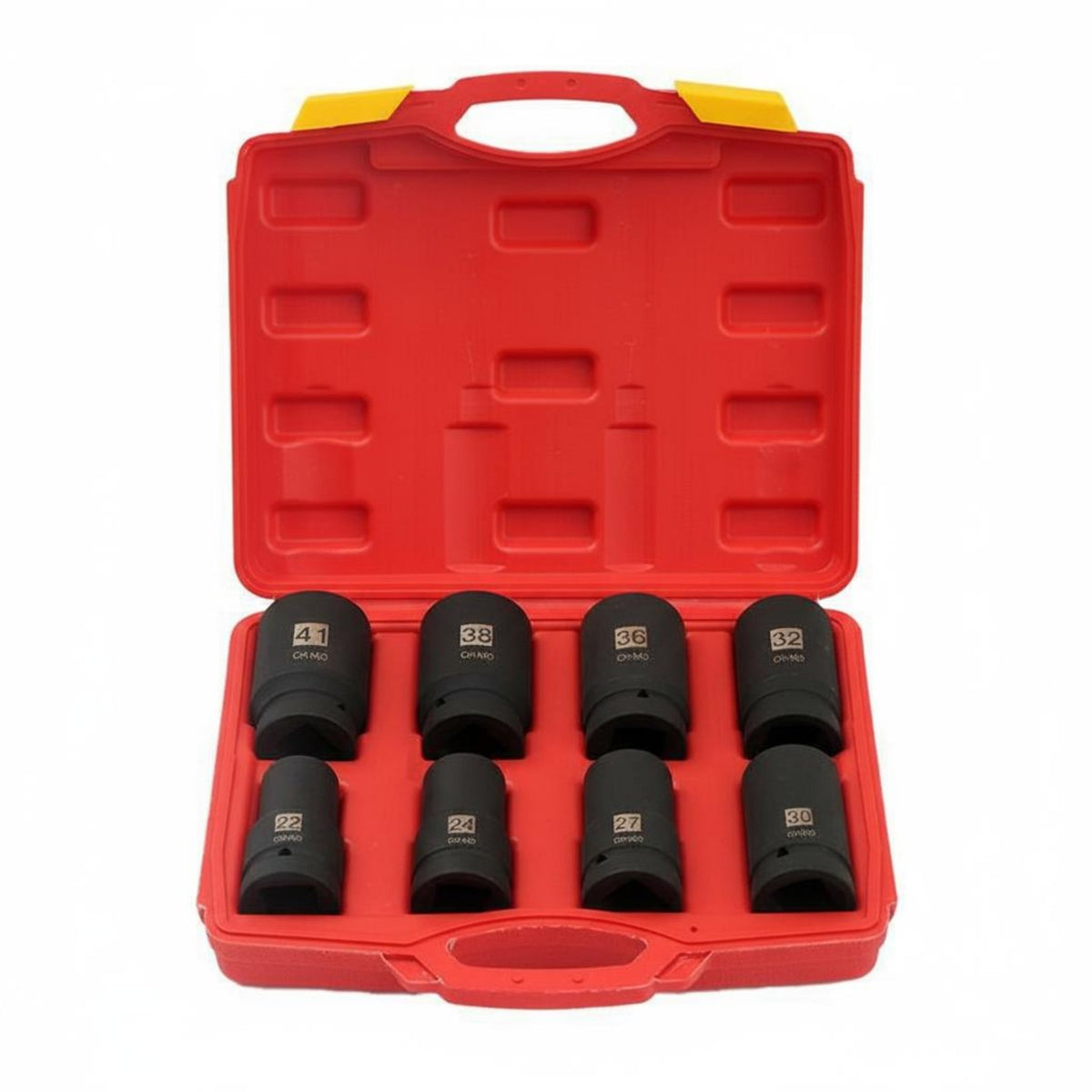 8 Pieces High Rotational Force Performance 1 Inch Drive Deep Shock-Resistant Socket Set Heat-Treated 8 Piece Pneumatic Wrench Socket Set