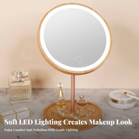 Lighted Makeup Mirror with Tray Base illuminated light upd Home Furnishing for Gifters