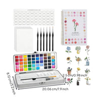 Beginner-Friendly Watercolor Workbook with Paint Case Allcomplete Watercolor Painting Kit with Paper Easy to Use Book Compact for Classroom