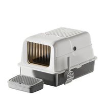 Stainless Steel Litter Box Hooded Covered Cat Litter Box Extra Large for Home
