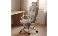 Rolling Sofa Design Chair Ergonomic Cushioned High-Back Desk Chair Soft Padded