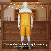 3 Pieces Beer Costume Versatile Use Men's Beer Suit Button Closure Festive Gathering Costume for Carnival, Stage Performance