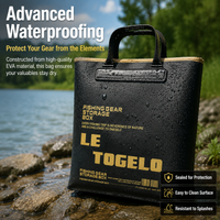 Waterproof EVA Fishing Holdall, Tackle Storage Bag with Zipper Closure, Handheld Carp Fishing Bag for Bank Trips