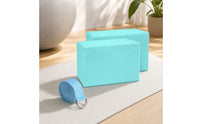 Stretching Blocks and Stretching Straps Set Non-Slip for Beginners, Yogis, Home Gym, Travel
