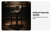 Factory-inspired design Adjustable rotating Bar Stool Retro Design Counter Chair Built-in Footrest Seating Furniture With Backrest for Adults, Business Owners, Homeowners, Cafe, Restaurant, Kitchen, Dining Room