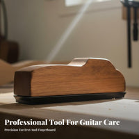 Crystal Abrasive Fret Leveling File Hard-Wearing Guitar Fret Leveler Ergonomic Design for Guitarists, Music Enthusiasts, Repair Shop