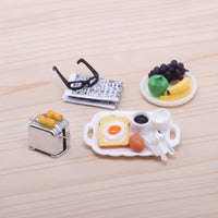 Miniature Breakfast Set Authentic-Looking Dollhouse Kitchen Props Decorative Toast Machine for Hobbyists