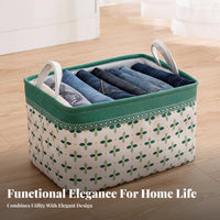 Foldable Design foldable textile Hamper Large Capacity foldable textile container adaptable Laundry Container Easy Carry Handles for Families, Students, Parents, Closet, Bedroom, Kids' Room, Bathroom