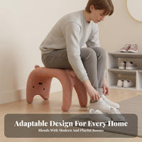 Creamy Aesthetic Cat Paw Stool Cute Design Cat-Shaped Seat creature Theme Home Furnishing Cartoon design for Students, Women, Parents, Entryway, Living Room, Bedroom, Small Spaces