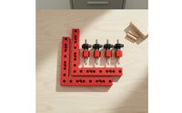 Double Scale Ruler 90 Degree Positioning Square Aluminum Alloy Corner Clamp Rust Proof Right Angle Clamping Square Anodized Finish for Furniture Assembly, Picture Framing
