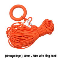 Buoyant Assistance Rope with Hook Lightweight Buoyant Rope with Hook Flotation cord for Rescuers, Boaters, Boating