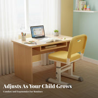 Childrens Study Chair Stable Adjustable Student Chair Support for Children, Students, Homework, Bedroom, Crafting