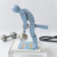 Movable Joints Spine Example ABS Material Lifting Posture Model Blue Support Example Segmented