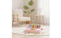 Toy Bus with Buttons Interactive Busy Board with Handle Sensory Toy with Buttons Tactile Busy Board with Lights Tabletop