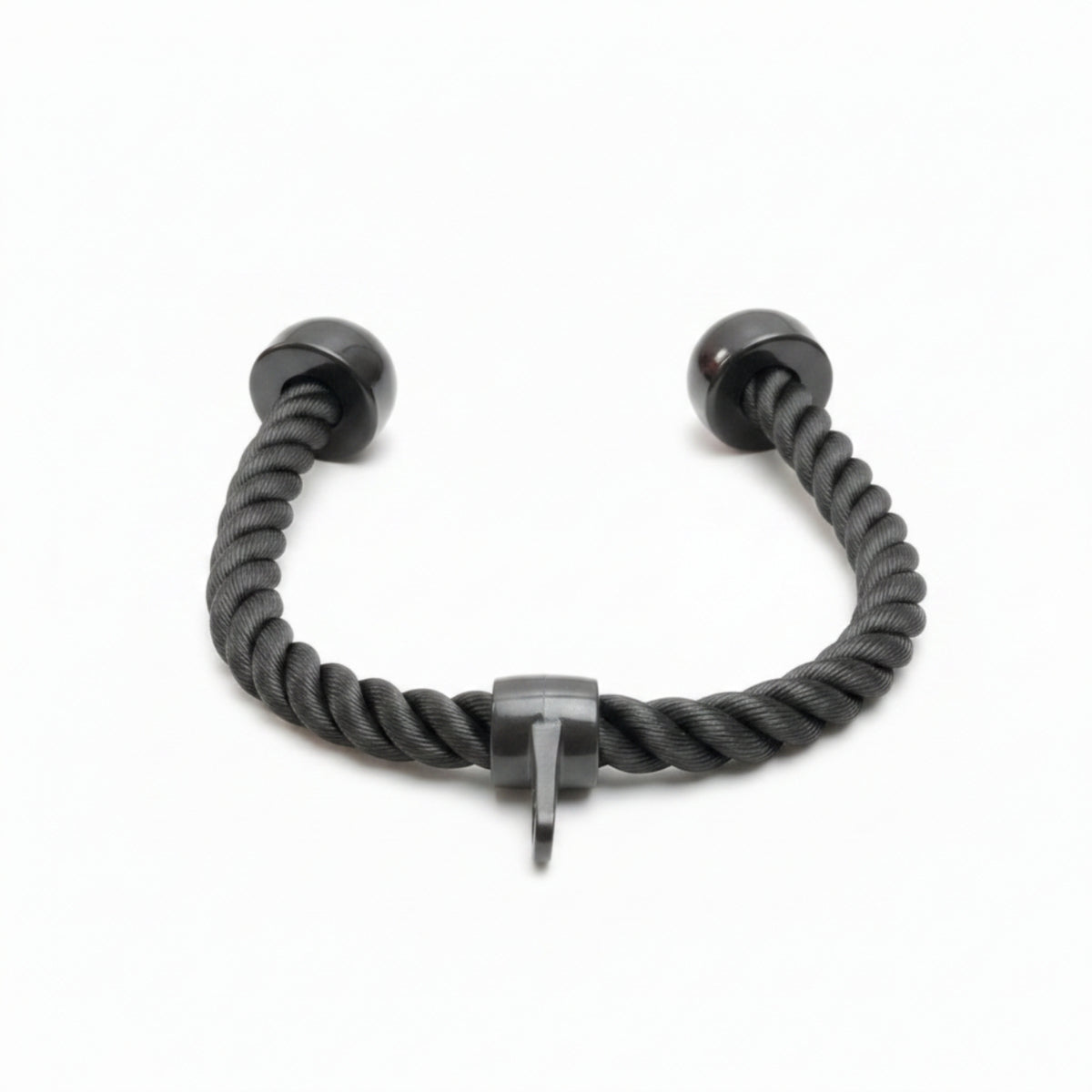 Tricep Rope Black Triceps Rope with End Caps Twisted Heavy-Duty for Bodybuilders, Strength Training, Home Gym