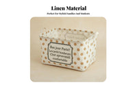 Foldable Cloth tote Collapsible Handled Tote Box Portable for Desktop, Parents