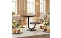Lace Trim Two Tier Cake Stand Stable Base Gold Cake Stand Vintage Design Dessert Display Set for Wedding
