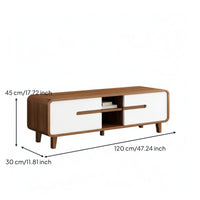 Low Profile TV Stand Modern Entertainment Console Wooden Media Cabinet with Storage Ergonomic Design Suitable for Living Room Apartment Entryway