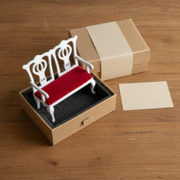 1:12 Scale Sofa European Style Dollhouse Living Room Sofa Ornate Backrest Miniature Wooden Chair Set