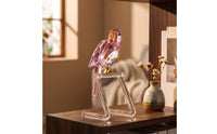 Bird Ornament Faceted Bird Figurine Tabletop Decor for Shelf