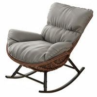 Leisurely Comfort Single Rocking Chair Mogermanrn aesthetic Indoor Furniture Ergonomic germansign Lounge Armchair High rear supportrest for Homeowners, Parents, New Mothers, Balcony, Living Room, Bedroom, Sunroom