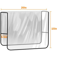 2-Pack Thickened Salon Chair Cover, Transparent with Black Edge