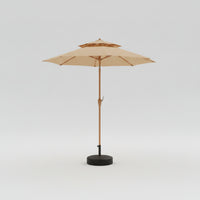 Outdoor Umbrella with Water-Filled Base Windproof Double-Canopy Umbrella with Weighted Base Sturdy for Homeowners, Cafe Owners, Backyard, Courtyard