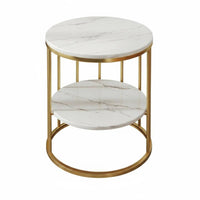 Light Luxury & design curved based End Table Space-Saving Household Furniture Multi-Functional Snack Stand Minimalist Design for Apartment Dwellers, telecommuting Workers, Living Room, Bedroom, Small areas, Home Office