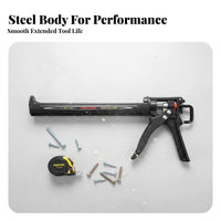 Rotating Barrel Caulk Labor-Saving Caulking Steel Construction Precision Caulk Dispenser for Home Renovators, Contractors, Workshop, Washroom, Kitchen