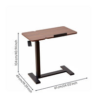 Tilting Top Mobile Overbed Laptop Desk Movable Rolling Bedside Desk Multifunctional Mobile Laptop Stand Space Saving Design for Students, Home Office, Bedroom, Dorm Room