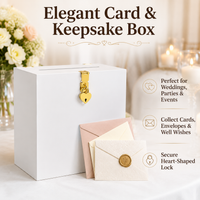Acrylic Wedding Card Box, Decorative Container for Party Candy, Cajas de Acetato Transparente with