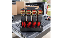 4 Pieces Quick-Release Ratchet Tie-down Strap Heavy-Duty Ratchet Tie down Straps Adjustable Long-Lasting for Trailers, Outdoor Hauling