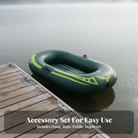 Inflatable Dinghy Portable Single Person Dinghy Foldable Watercraft for Adults, Families, Fishing, Outdoor, Summer Holiday