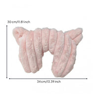 Soft U-Shaped Pet Neck Pillow Cushioned Pet Neck Pillow with Ears Supportive Cozy for Cats, Small Dogs, Young Dogs, Car Travel
