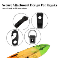 Kayak D-Loop Tie down Kit Long-Lasting Nylon Kayak Bungee Rigging Kit Paddle Boat Deck Loop Hardware Set Water-Resistant Grade