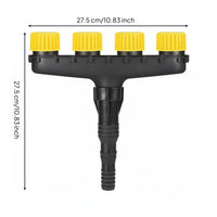 Wide Coverage 4 Head Sprinkler Nozzle Gentle on Plants 4 Way Irrigation Sprinkler Time Saving for Farmers, Farm, Greenhouse
