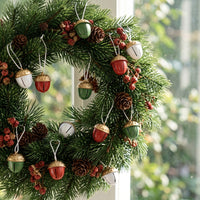 12 Pieces Bell with Hanging Loop Hammered Christmas Bell Ornament Slotted for Garlands