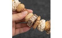 Bird Gnaw Toy Wood Hanging Bird Toy with Metal Hardware Enrichment for Parrots