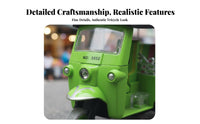 Realistic Design Thai Tuk-Tuk Toy Sturdy Construction Alloy Thailand Taxi Model Vintage Look for Children, Collectors