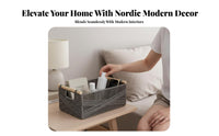 Imitation Rattan container with Handles adaptable Woven Basket with Handles