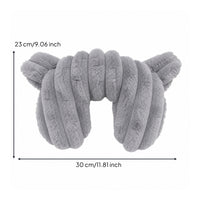 Soft U-Shaped Pet Neck Pillow Cushioned Pet Neck Pillow with Ears Supportive Cozy for Cats, Small Dogs, Young Dogs, Car Travel
