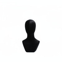 Velvet Mannequin Head with Shoulders Multi-Purpose Mannequin Head Stand