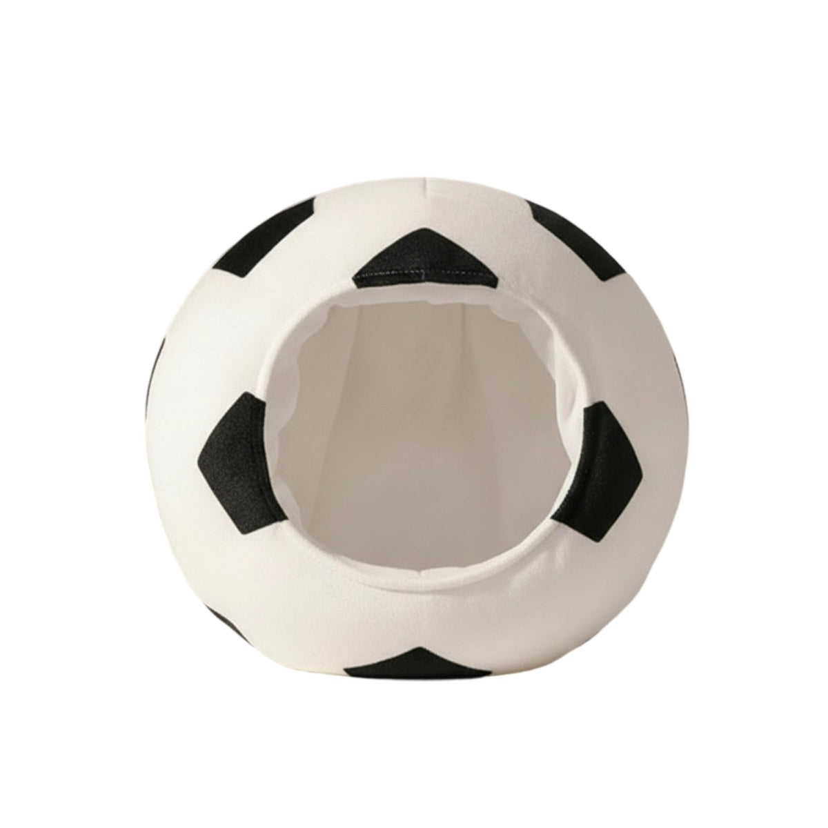 Padded Soccer Ball Head Cover Soft Soccer Ball Soft Fabric Hat 3D Headgear Oversized for Cosplayers, Content Creators, Costume Parties, Photo Shoots, School Events