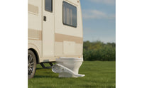 White RV Toilet Pedal Curved Toilet Foot Pedal Compact Hardware Low-Profile for Recreational Vehicle