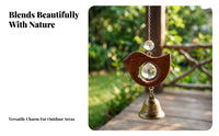 Wooden Crystal Bird Wind Chime Outdoor Ornament Gentle Tone