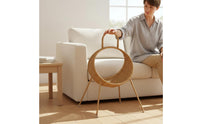 Sofa Side Storage Rack Sturdy Frame Rattan Basket Stand Biodegradable Resources Household Organizer for Living Room
