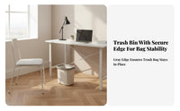 Slim Plastic Trash Bin Space-Saving Narrow Trash Can Pressure Collar Garbage Bin Minimalist Design Slim Garbage Container