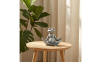 Meditating Frog Statue Resin Meditation Frog Figurine Cute for Desk, Bookshelf